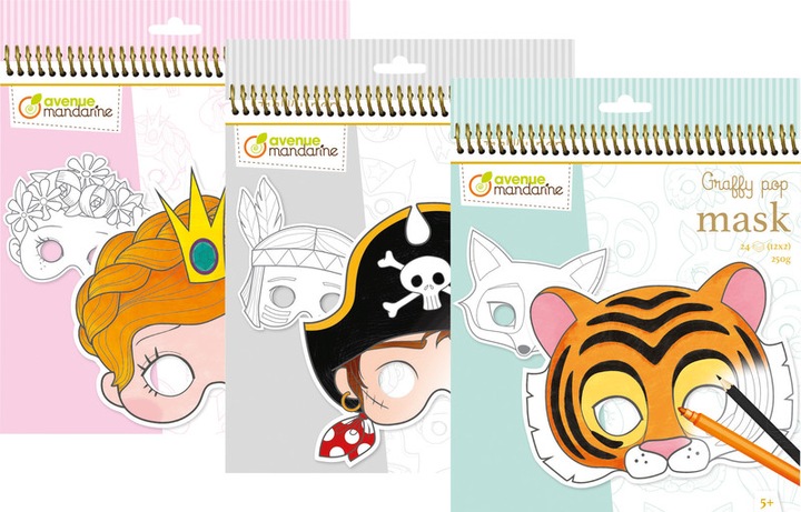 Immagine prodotto Avenue Mandarine Maschera da colorare libro Graffy Pop