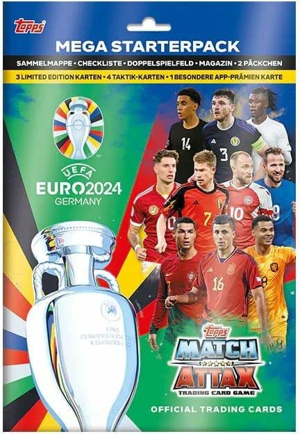 Topps Euro 2024 starter pack (English, German, French, Italian, Swiss German, Booster display)
