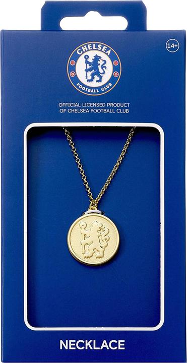 Produktbild Chelsea FC Wappen Halskette mit Anhänger Goldfarben lackiert (100% synthetisches Material)