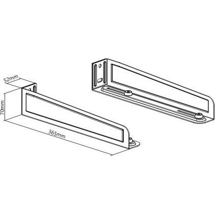 Thumbnail - Gembird WM-U35-01-W bracket/brace (35 kg), TV Wandhalterung, Weiss