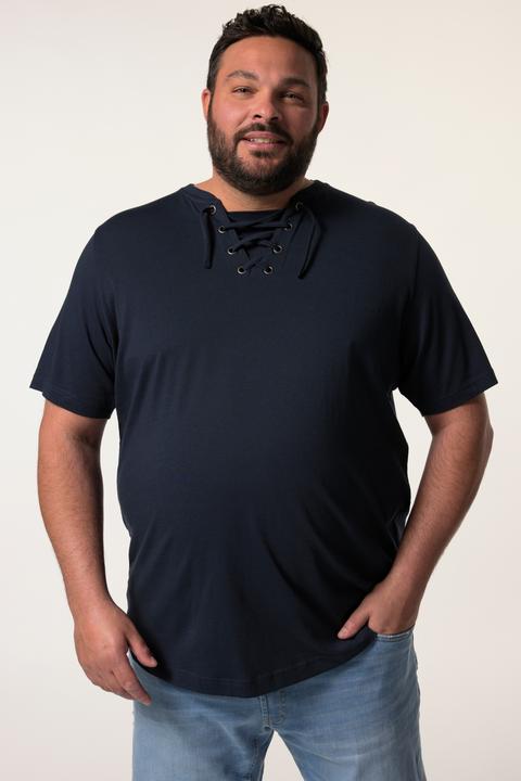 Produktbild Men+ T-Shirt, Halbarm, Rundhals mit Schnürung (7XL)