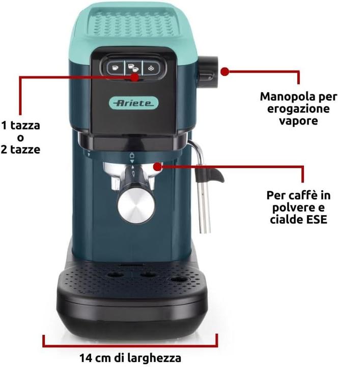 Actual product image Ariete Green portafilter machine
