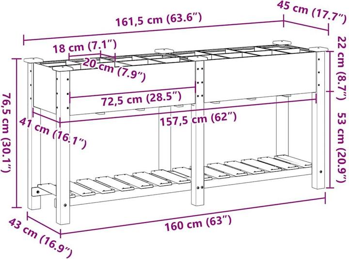 Produktbild vidaXL Garten-Pflanzgefäss