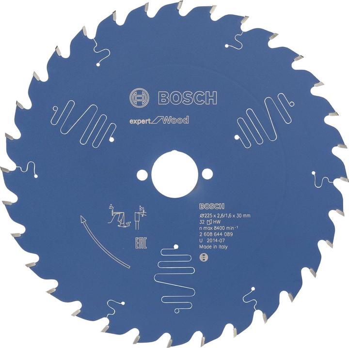 Image du produit Bosch Professional Zubehör Lame de scie circulaire Expert for Wood, 225 x 30 x 2,6 mm, 32