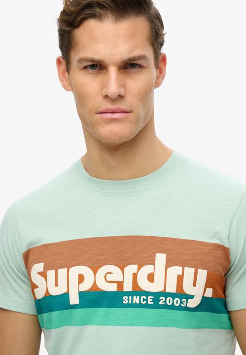 Actual product image Superdry Terrain Logo Stripe Relxed Tee (M)
