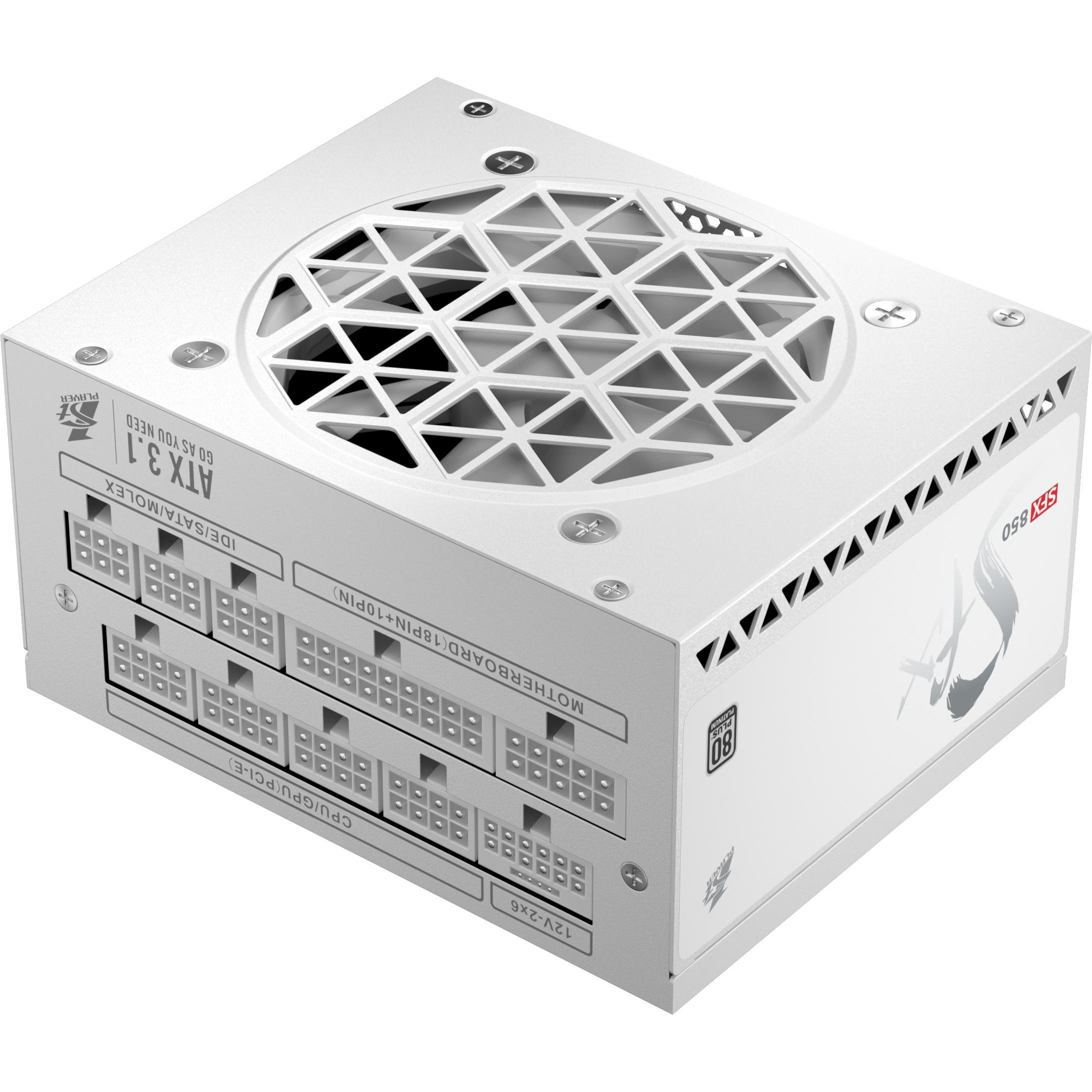 1stplayer Alimentation SFX Gold 850W (Blanc) (850 W), Alimentatore PC, Bianco
