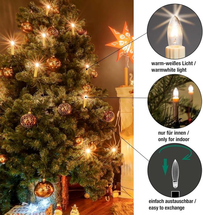 Image du produit Hellum Bougie cannelée (E10, 22 lm, 25x)