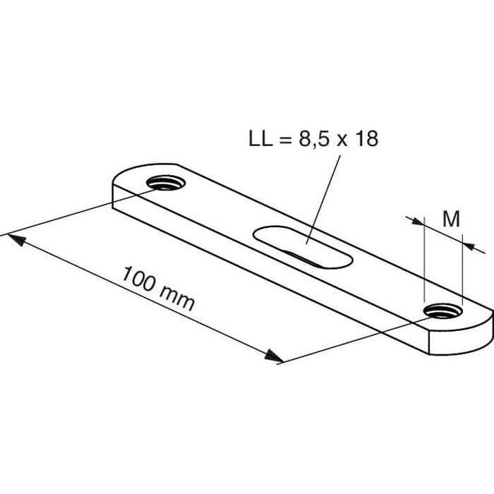 Thumbnail - Fischer, Zubehör Sanitärinstallation, FIS 079702 Doppelhalterplatte DPP 65