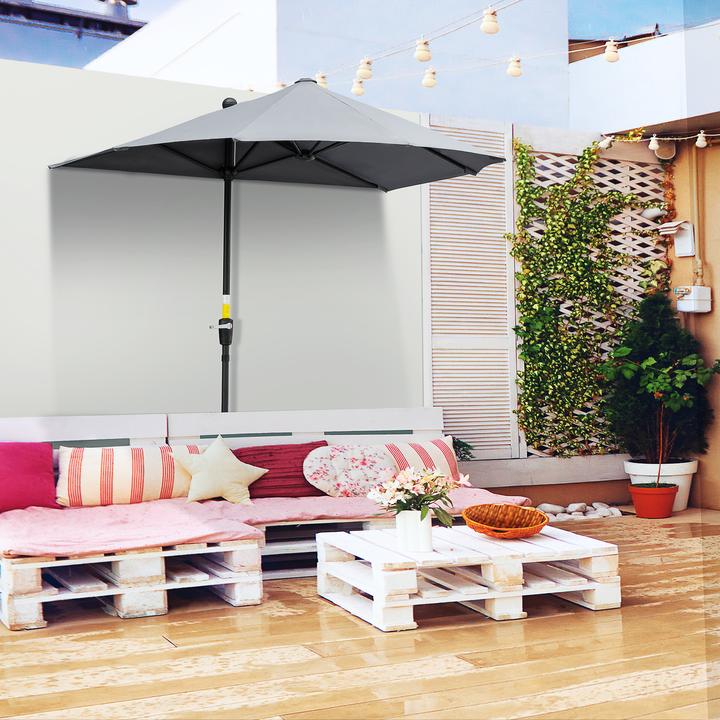 Actual product image Outsunny Parasol Waterproof, UV-resistant (2 m)