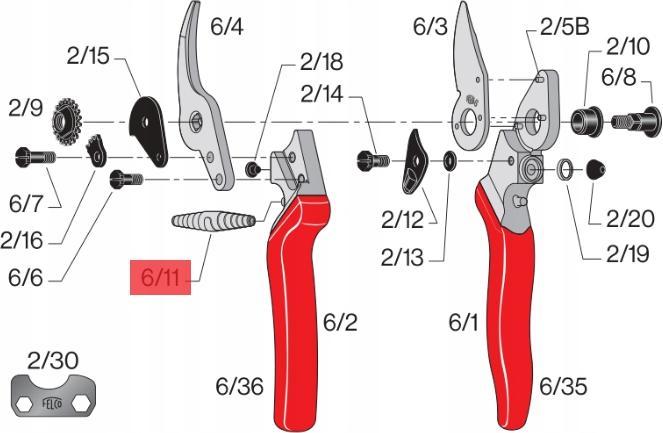 Actual product image Felco Tree shear spring