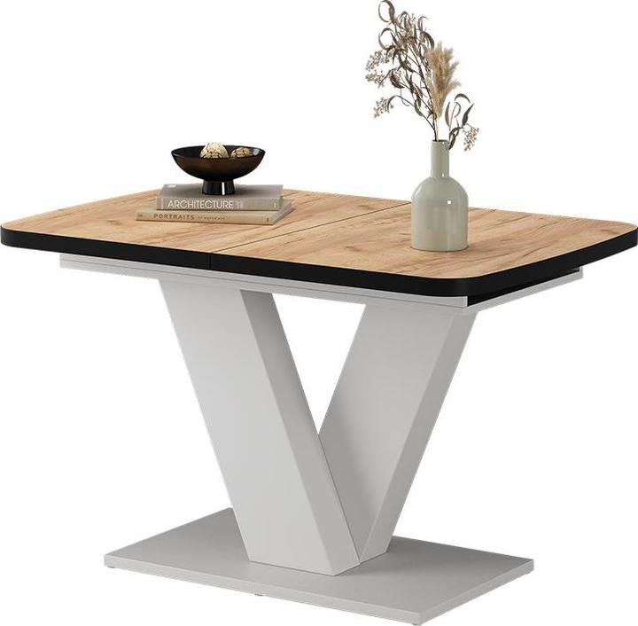 Produktbild Vicco Esstisch Fenaro, Schwarz/Weiss/Weiss, 120 x 80 cm ausziehbar (120 x 80 x 77.40 cm)