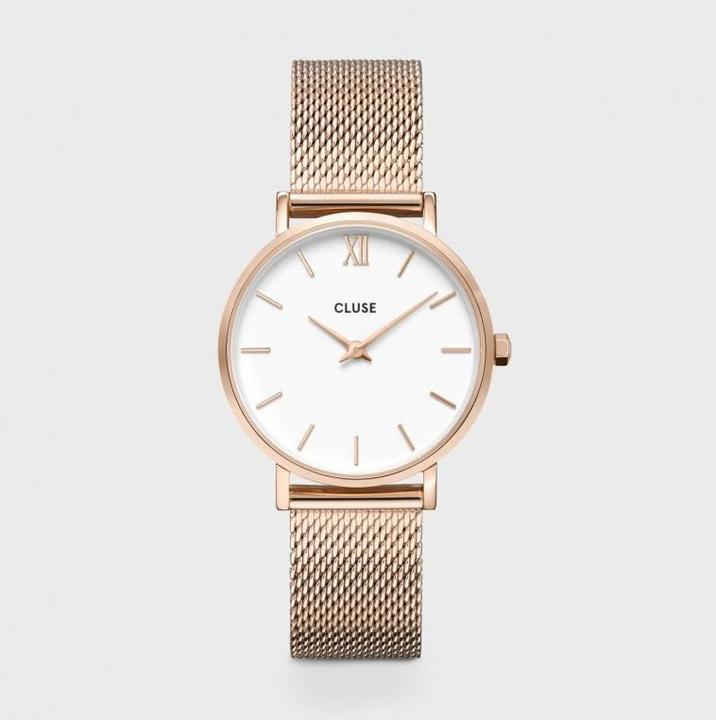 Actual product image Cluse Minuit Mesh Rosé (Analogue wristwatch, 33 mm)