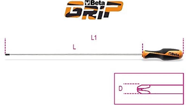 Actual product image BETA 1263 d6 Screwdrivers Grip T-PH 6 (Port)