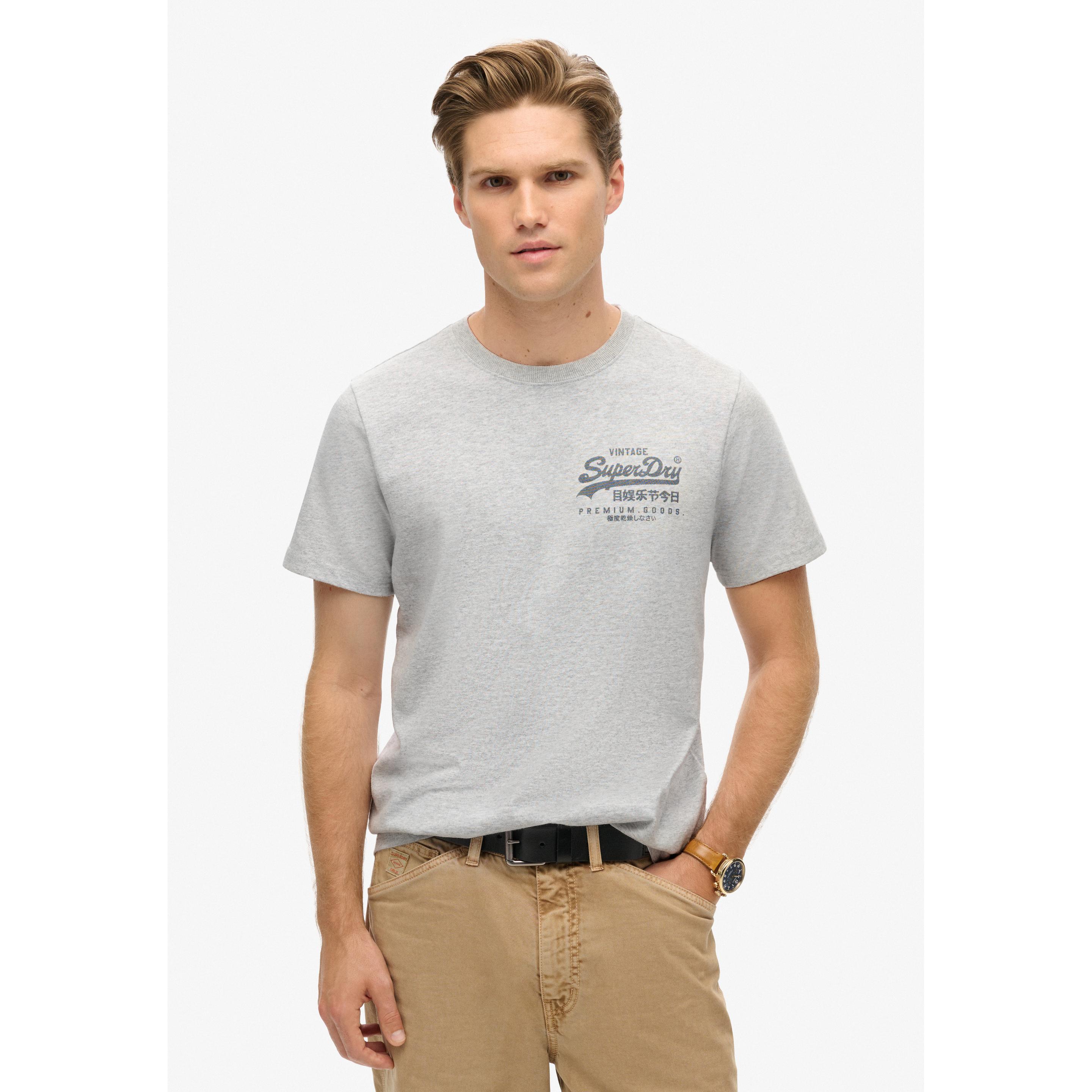 Thumbnail - Superdry, Herren, Shirt, t-shirt cassic v heritage, Grau, (L)