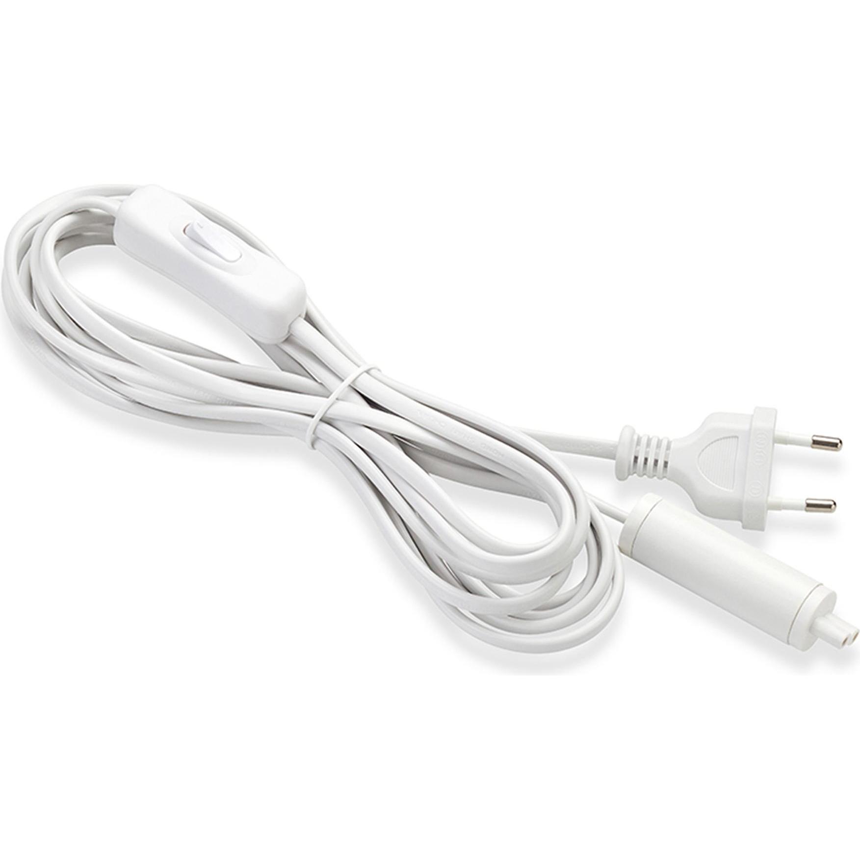Markslöjd, Accessori per illuminazione, EXPAND Start cable 3,5m Wallplug+Switch White