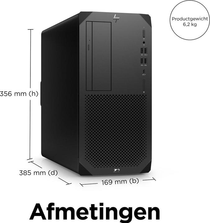 Image du produit HP Z2 Tower G9 (1000 Go, 32 Go, Intel Core i9-14900KF, UHD Graphics 770)