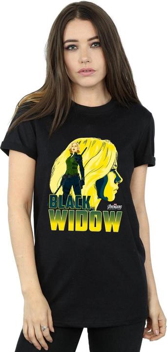 Image du produit Avengers Infinity War Femme/Les femmes - T-shirt boyfriend en coton Black Widow (XL)