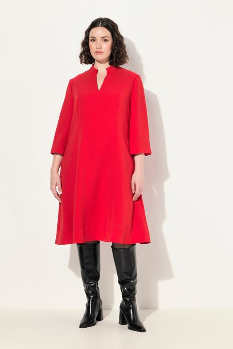 Produktbild Ulla Popken Midikleid, Stehkragen, V-Ausschnitt, 3/4-Arm, Taschen (60)