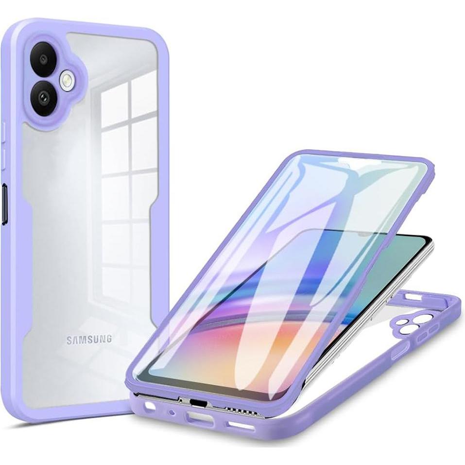 Techsuit - ColorVerse 360 Series + Screen Protector - Samsung Galaxy A05 - Purple (Samsung Galaxy A05), Cover smartphone, Viola