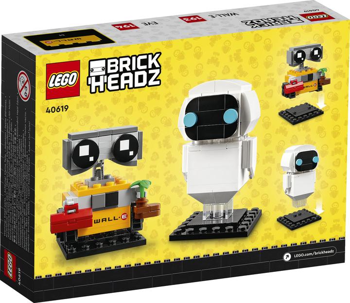 Image du produit LEGO EVE et WALL-E (40619, LEGO BrickHeadz, LEGO Disney)
