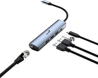 Produktbild Genius UH-545 Eisengrau (USB-C, 4 Ports)