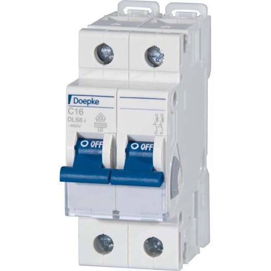Doepke, Schutzschalter, DOEP DLS 6I C16-2 10KA Leitungsschutzschalter DLS 6i 2-pol. 16A C-Charakteristik