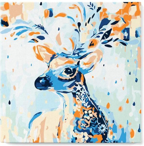 Image du produit Figured'Art Mini Peinture par Numéros avec Cadre - Cerf colorés