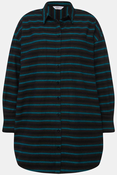 Immagine prodotto Studio Untold Camicia unisex dal taglio oversize con righe, collo da camicia e maniche lunghe (L)