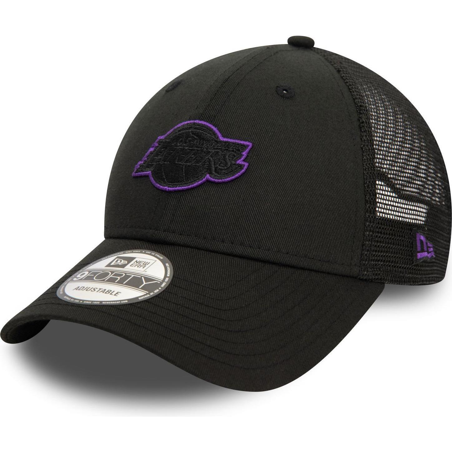 New Era, Herren, Cap, 9Forty Trucker Cap - HOME FIELD Los Angeles Lakers, Schwarz, (One Size)