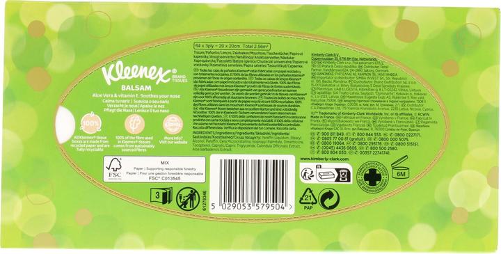 Actual product image Kleenex Balsam Box Tissues White 64 Count
