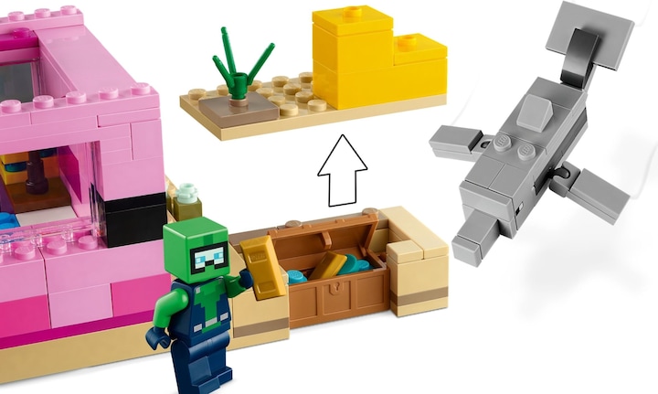 Produktbild LEGO Das Axolotl-Haus (21247, LEGO Minecraft)