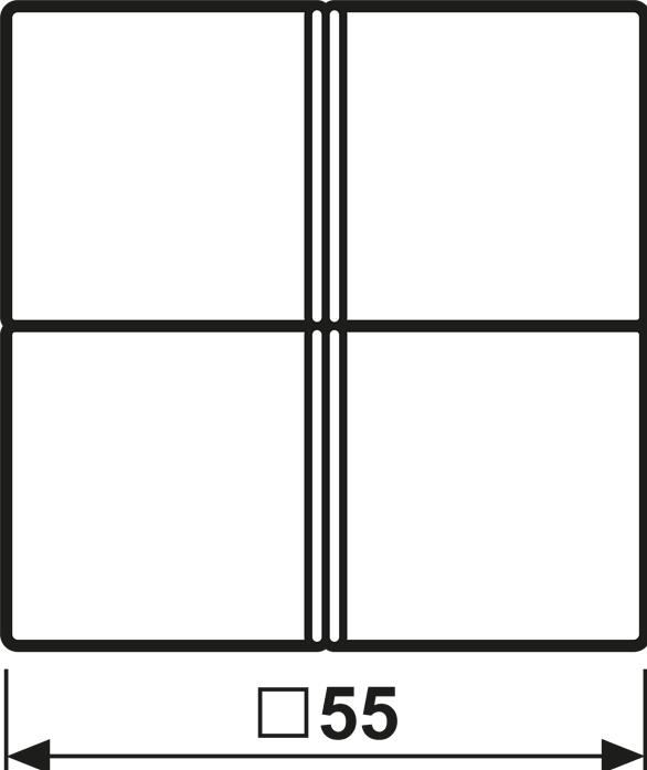 Actual product image JUNG Button 4t Switch/Dim AS ws glz A404TSA