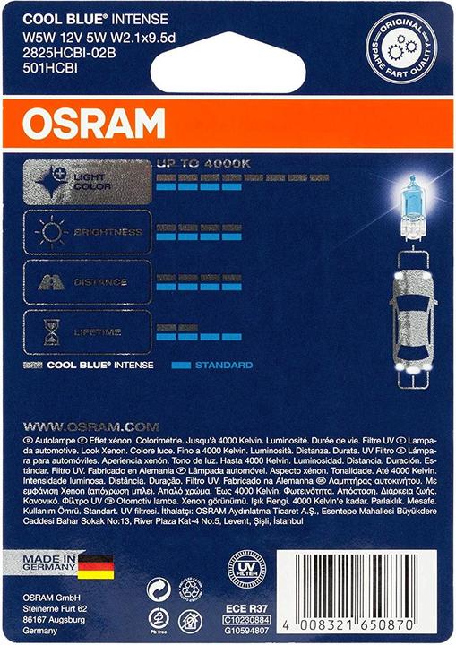 Actual product image Osram Cool Blue Intense (W5W)