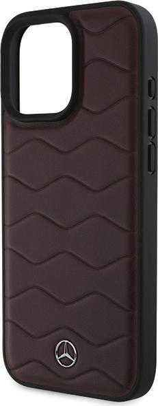 Image du produit Mercedes MEHCP16X23RWRSR iPhone 16 Pro Max 6.9" czerwony/red hardcase MB Waves Leather (Apple iPhone 16 Pro Max)