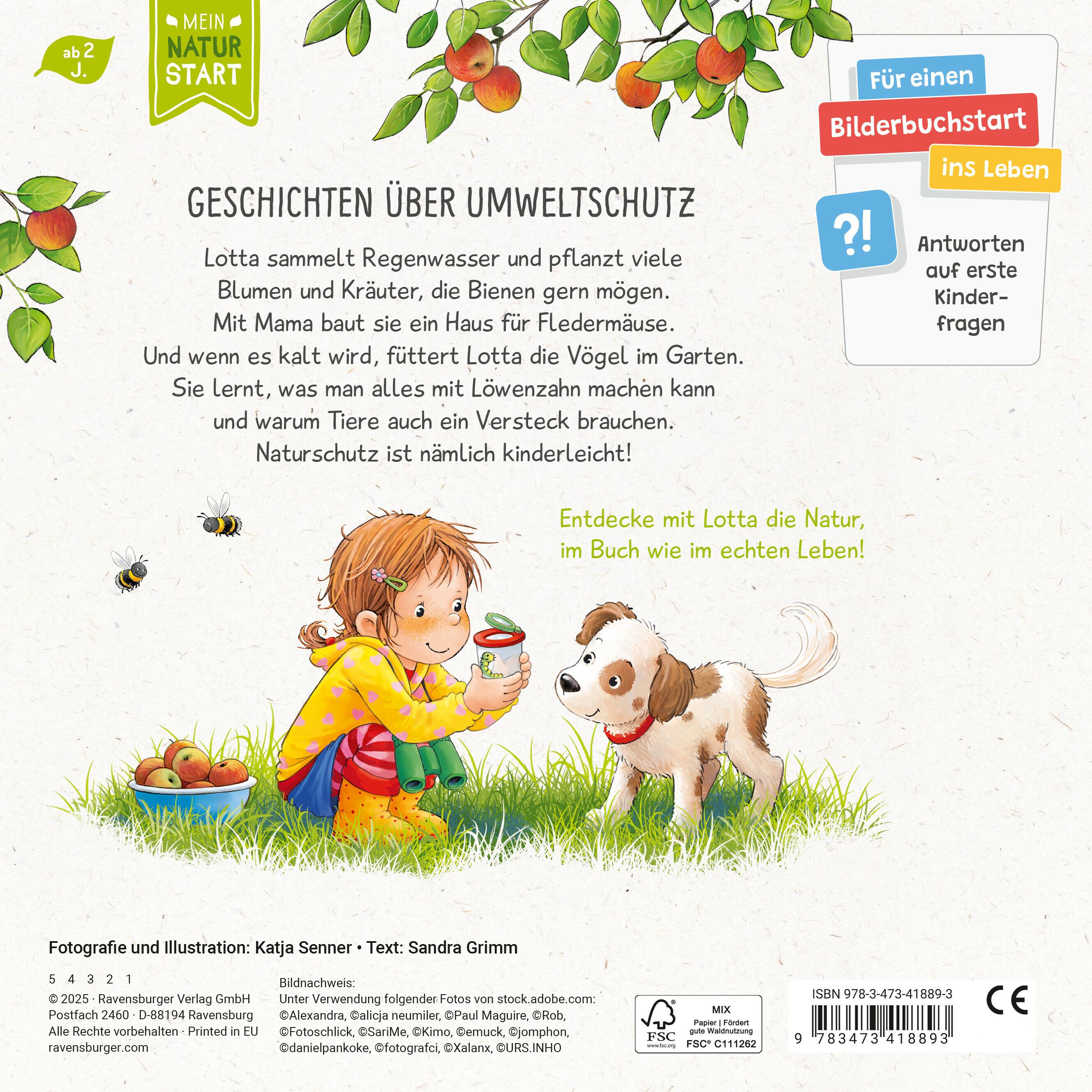 Thumbnail - Ravensburger, Babybücher, Lotta liebt die Natur – Sach-Bilderbuch über Umweltschutz ab 2 Jahre, Kinderbuch ab 2 Jahre, e...