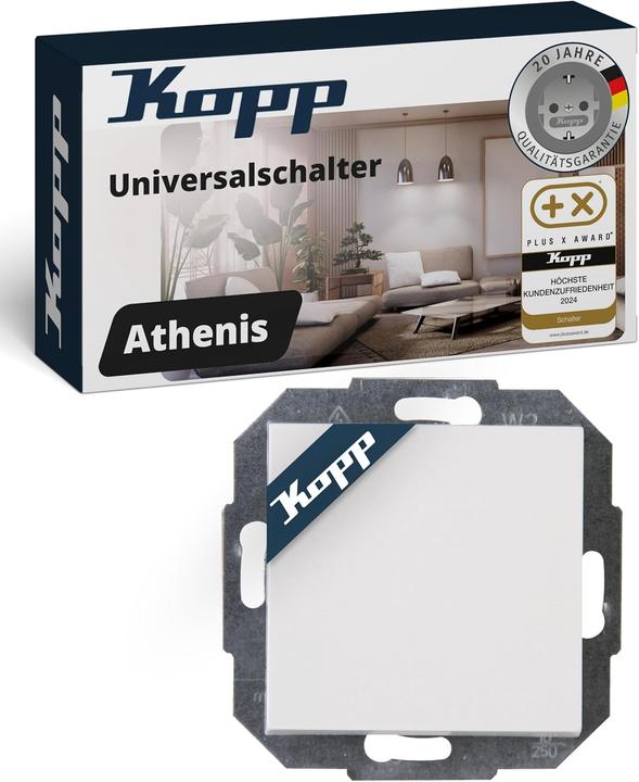 Produktbild Kopp Einsatz Ausschalter, Wechselschalter ATHENIS Reinweiss (RAL 9010) 587629085