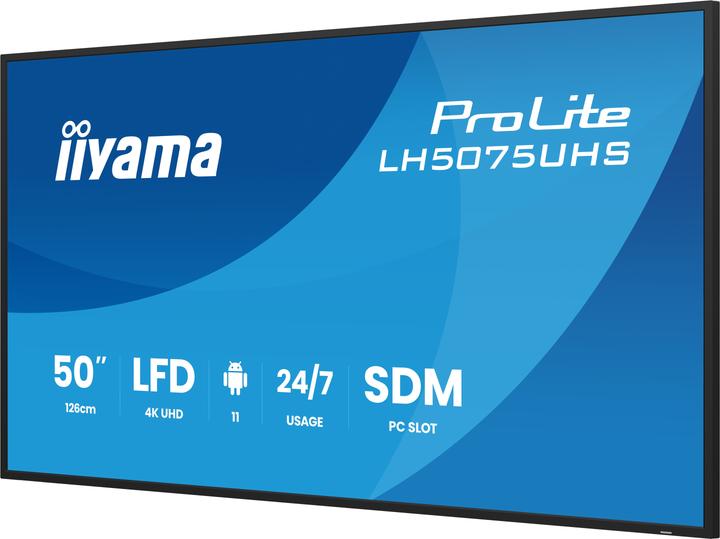 Image du produit iiyama 50" 3840x2160, UHD VA panel, Haze 25%, 5 (3840 x 2160 pixels, 49.50")