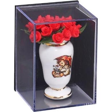 Reutter, Miniature, Bodenvase mit roten Rosen - Dekor Hummel