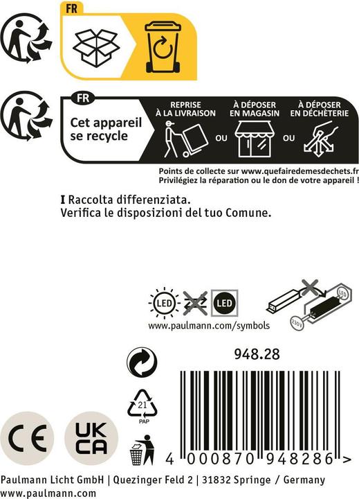 Produktbild Paulmann Outdoor 230V Pollerleuchte Zerena (1100 lm, IP44)