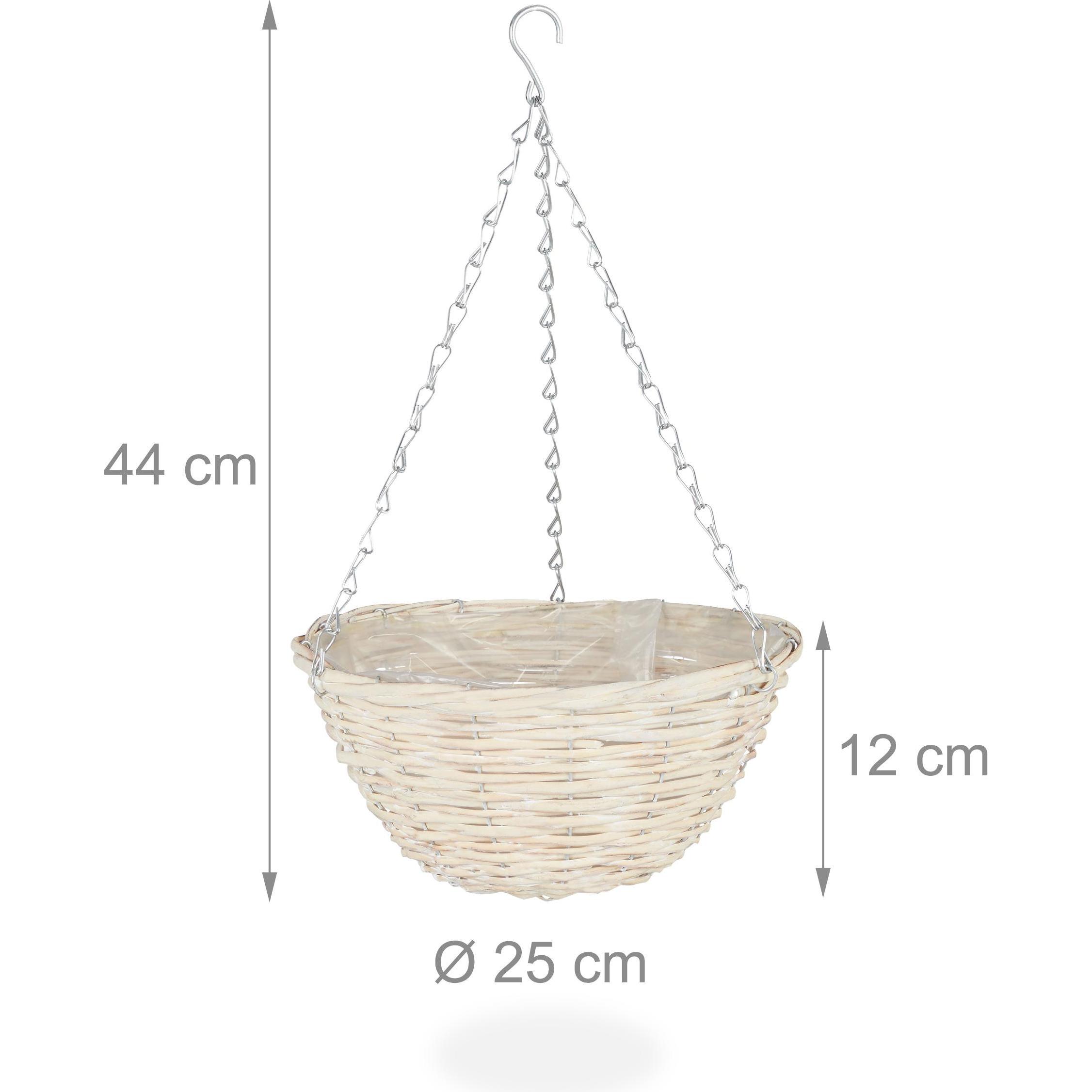 Thumbnail - Relaxdays, Blumentopf, Blumenampel (25 cm)