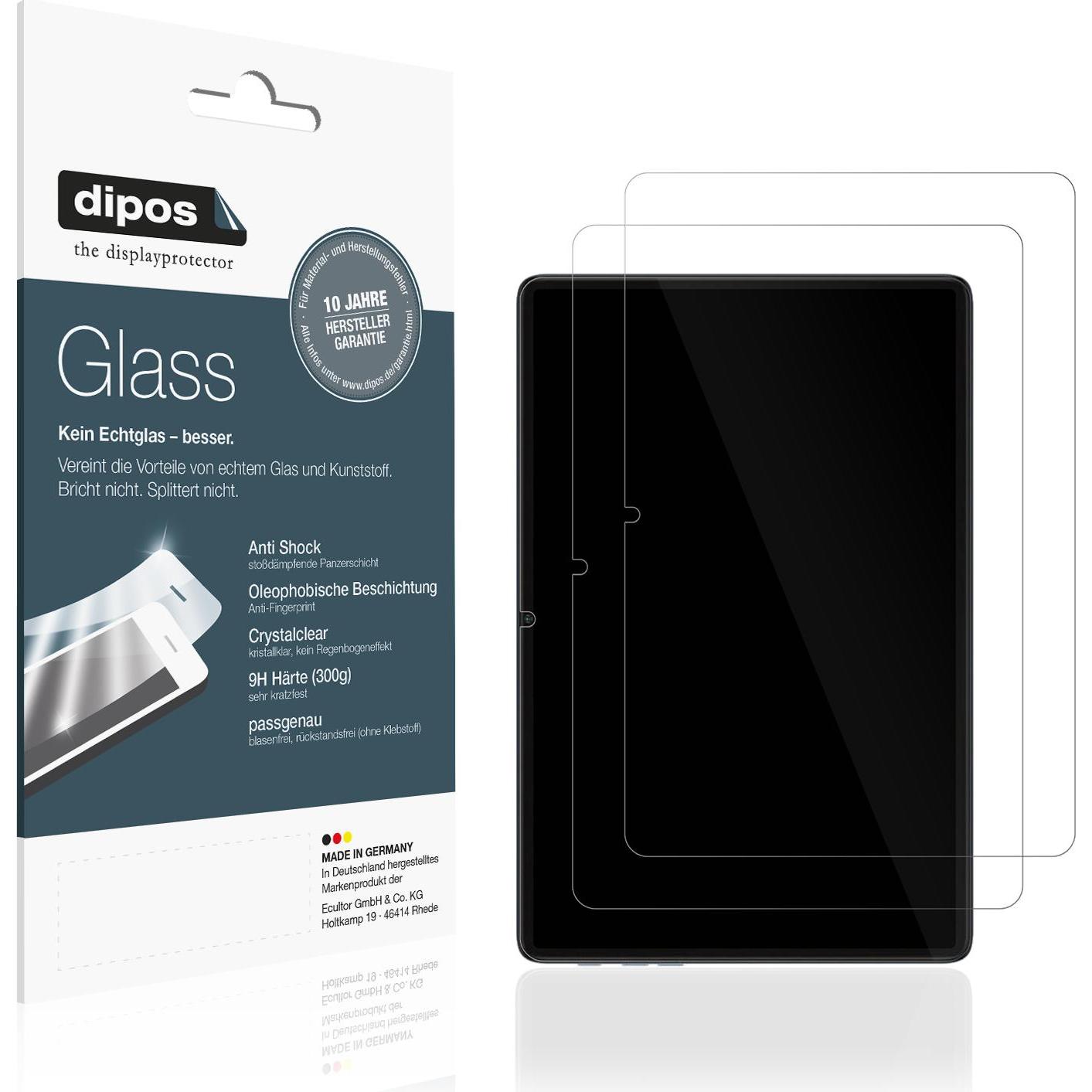 Dipos Displayschutz Anti-Shock (2 Stück, Teclast M40 Plus), Tablet Schutzfolie