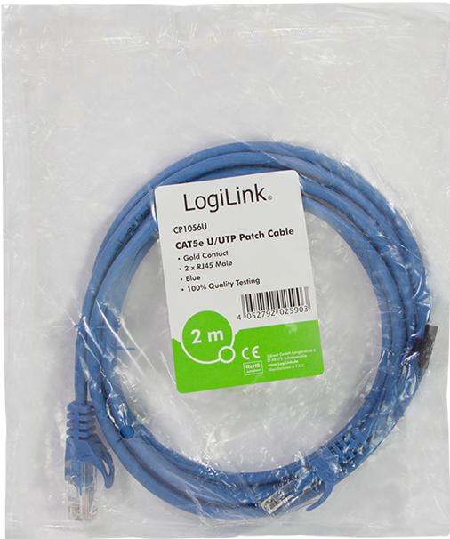 Image du produit LogiLink Câble réseau (U/UTP, CAT5e, 2 m)
