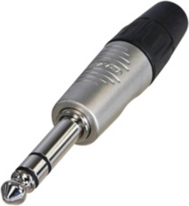 Actual product image Rean 3-pole 6.35 mm jack plug, housing, gold-plated contacts