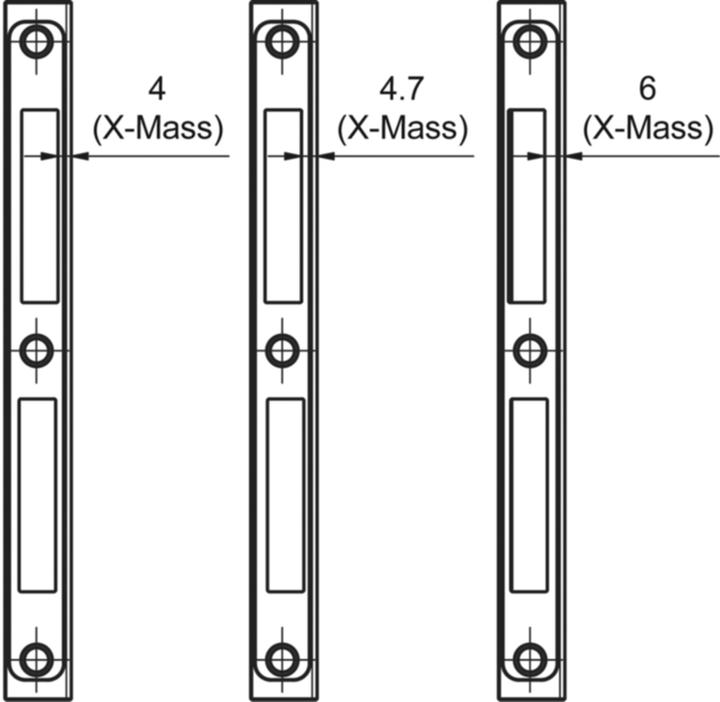 Produktbild Glutz Kappenschliessblech 16620 mit Einlegeteil 20mm (Schliessblech)