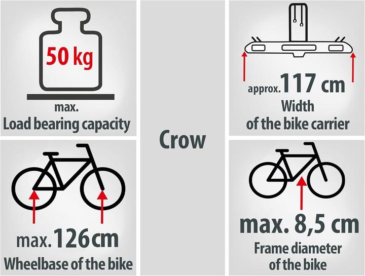 Actual product image Eufab Bicycle carrier Crow