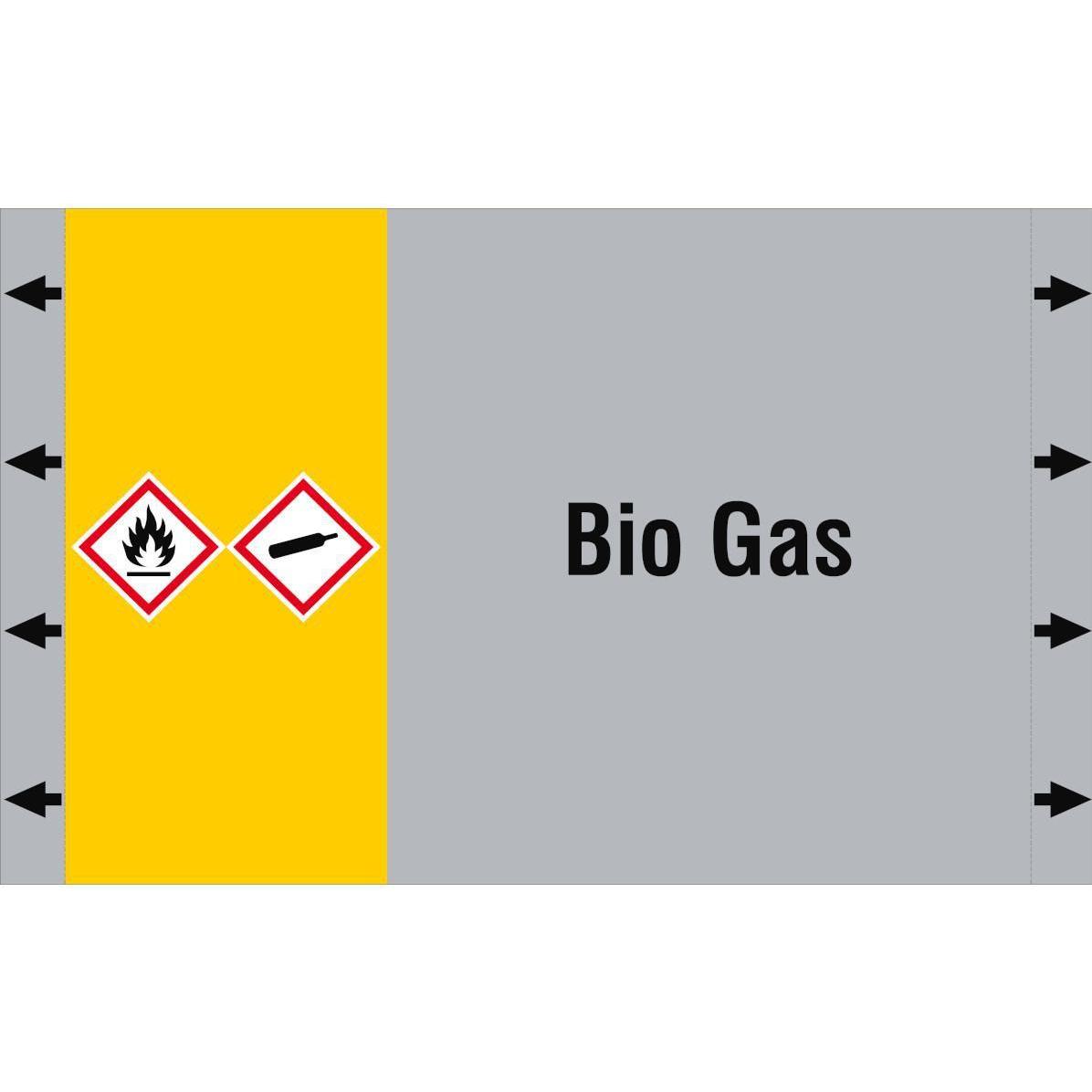 Brady, Etiketten, ISO 20560 Pipe Markers - Gas