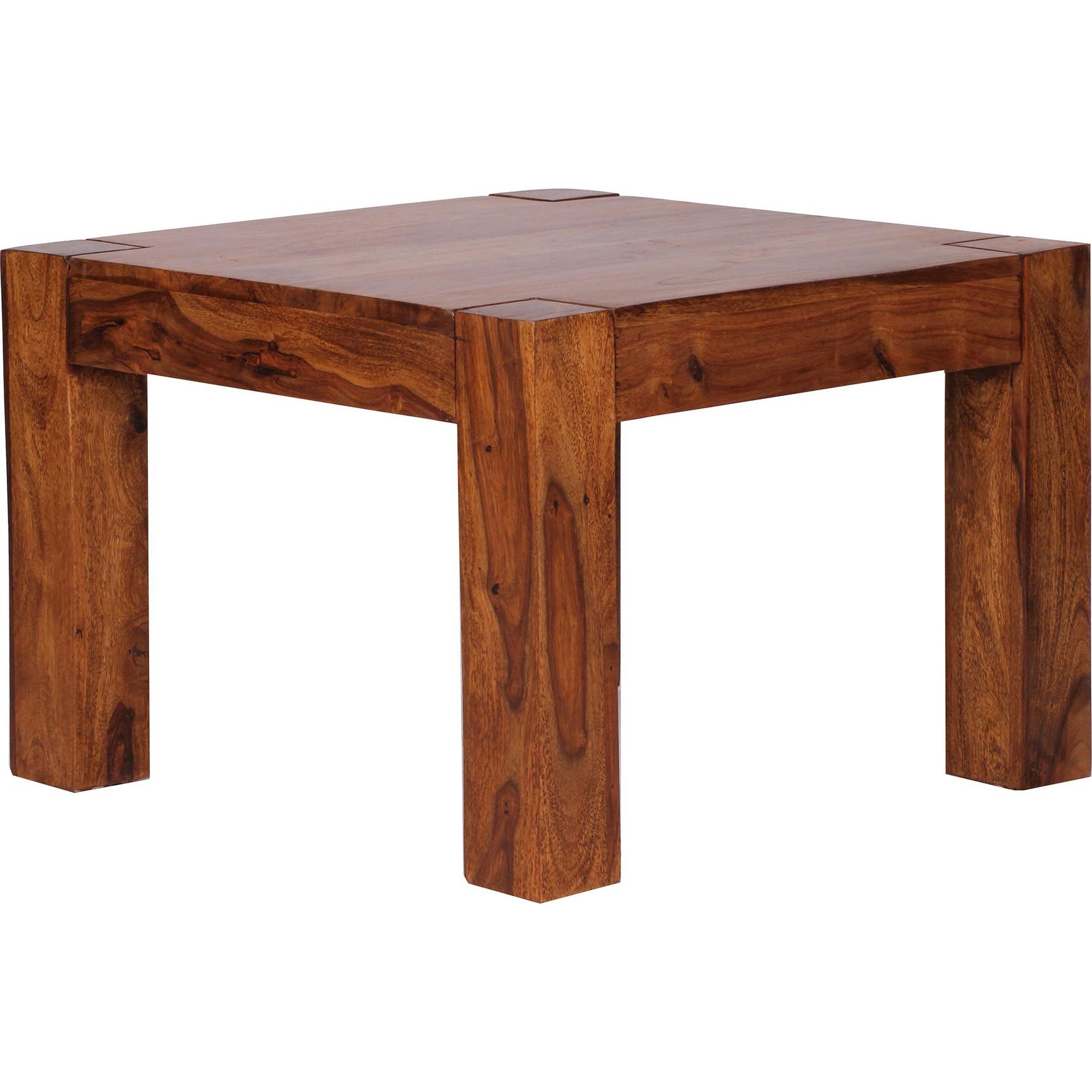 FineBuy, Couchtisch + Beistelltisch, Couchtisch Braun (60 x 60 x 40 cm)