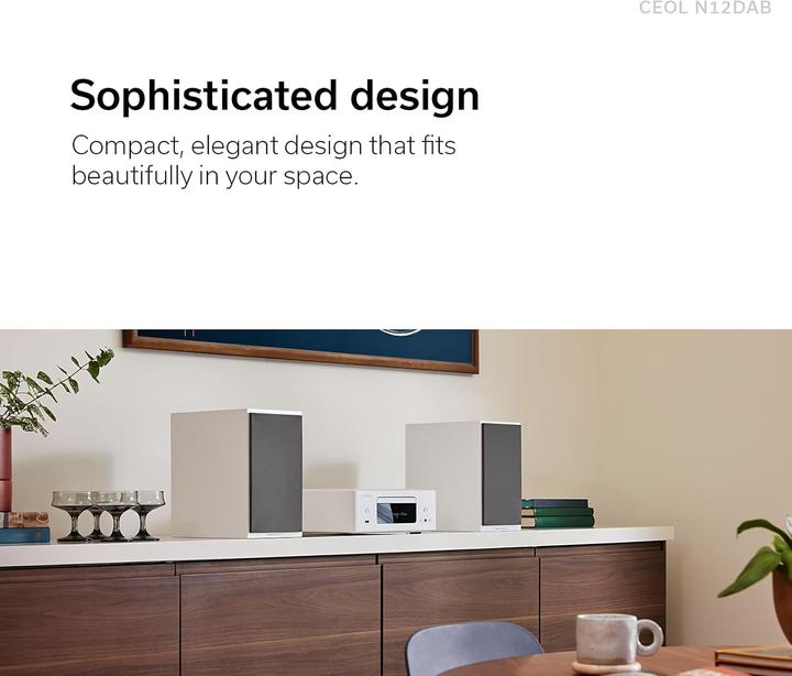 Productafbeelding Denon CEOL N12DAB AllinOne System with CD Player DABFM Radio HDMI ARC and HEOS Builtin Black (Airplay, Bluetooth, CD Speler, Meerkamer, WiFi, 2x 65 W)