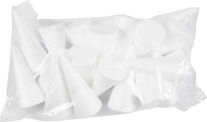 Image du produit Creativ Company Styropor-Kegel 25 Stück, Weiss