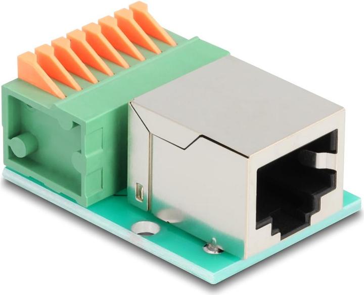 Actual product image Delock RJ45 socket to terminal block with pushbutton Cat.5e